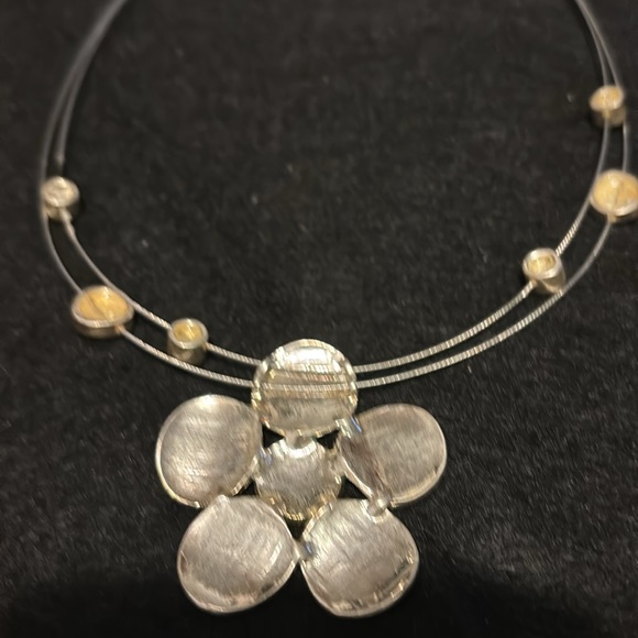 Vintage Blue Enamel & Crystal Necklace / Choker - Picture 11 of 11